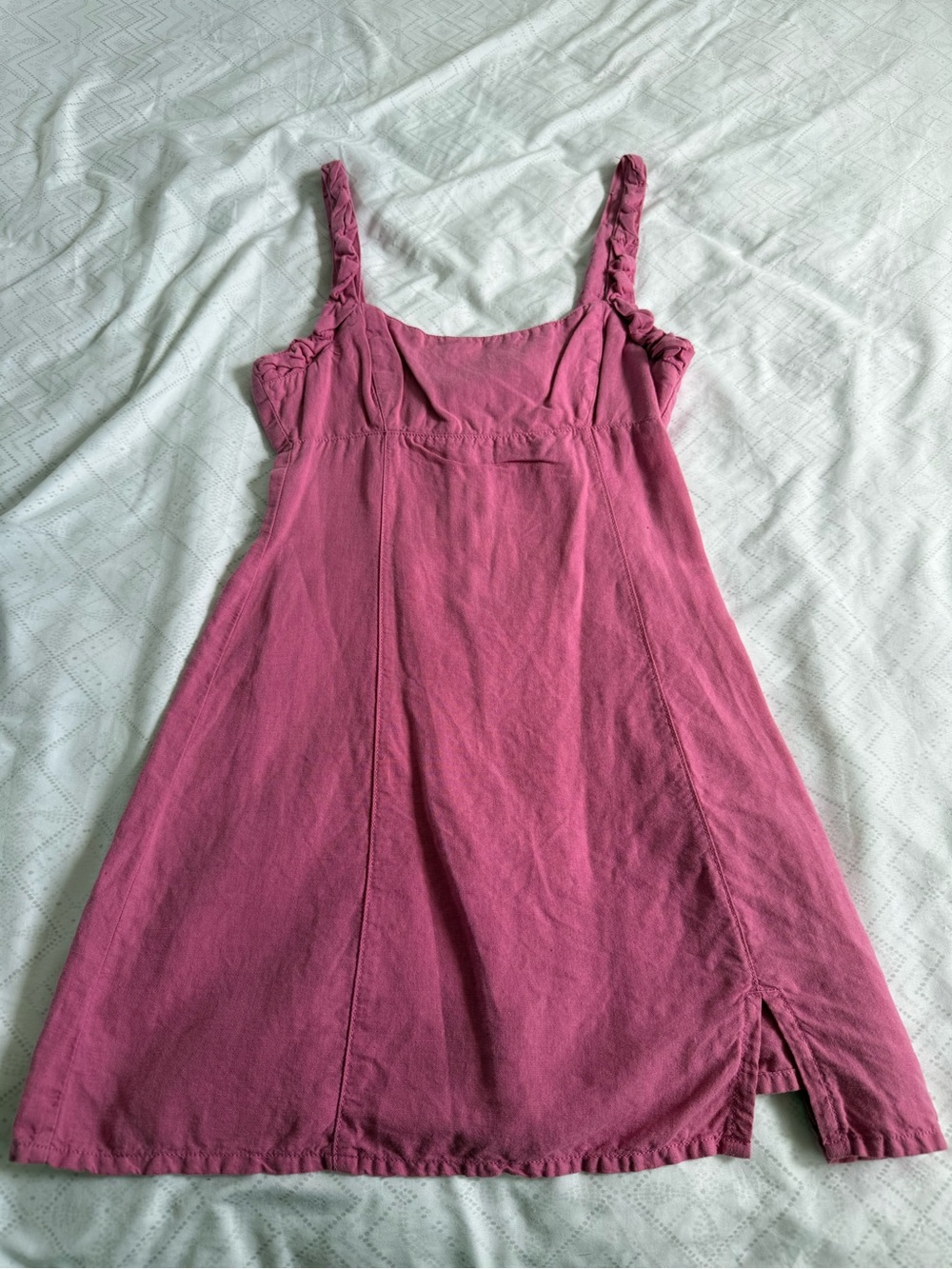 Zara Rose-Pink Braided Strap Mini Dress